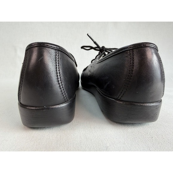 SAS SIESTA LACE UP WOMEN LOAFERS SIZE 11 BLACK LEATHER - Picture 7 of 13